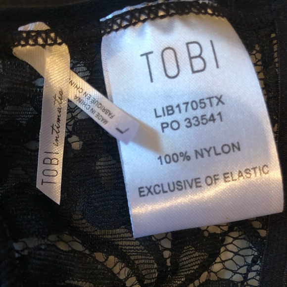 TOBI Eyelash Lace Strappy Bralette Sz L - Picture 6 of 6